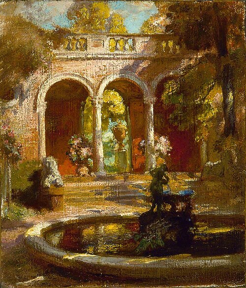 In the Borghese Gardens, , Charles Hodge Mackie