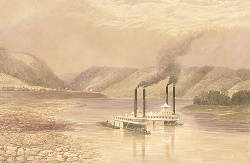 The Ohio River near Wheeling, West Virginia, 1859, Lefevre James Cranstone