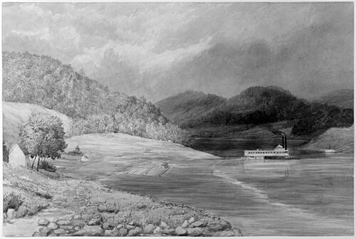 The Ohio River near Wheeling, West Virginia, 1859, Lefevre James Cranstone