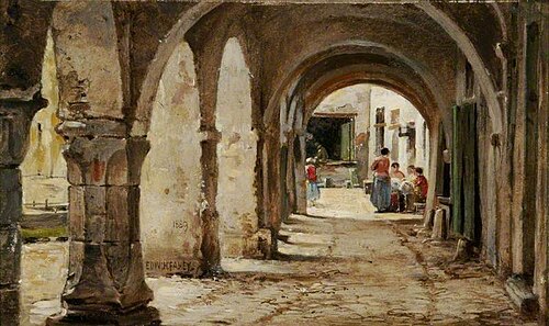 The Via Massala, Rapallo, Italy, 1889, Edward Henry Fahey