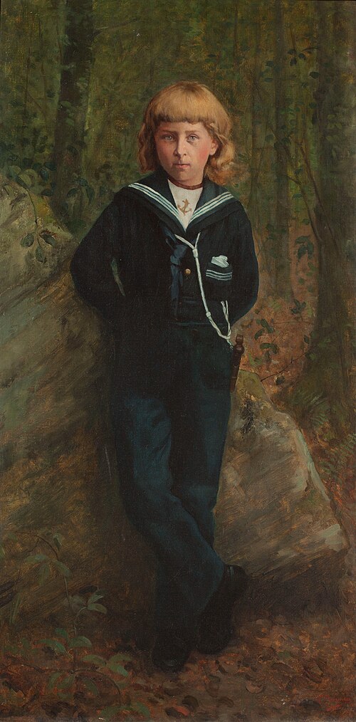 Portrait of Albert I at the age of seven, 1882, Léo Malempré