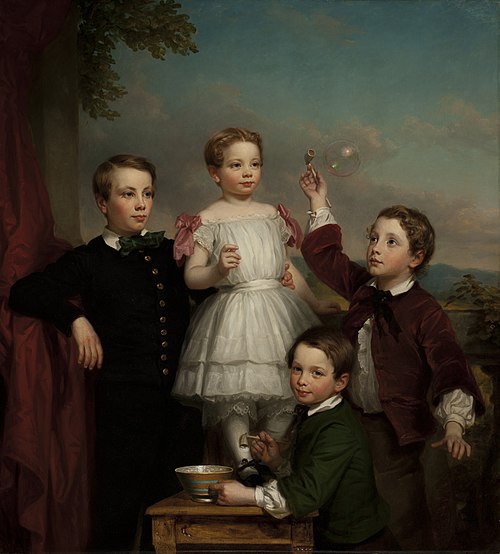 Portrait of Children, 1853, George Augustus Baker