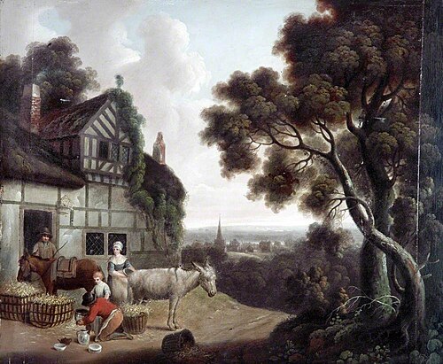 Cottage Scene with a Pedlar of Pottery, , John Pennington