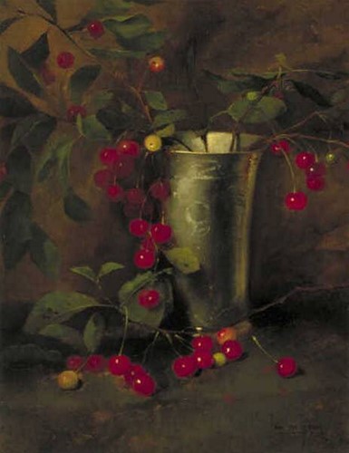 Cherries in a Tin Mug, 1890, Jan de