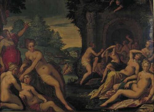 Actaeon Watching Diana and Her Nymphs Bathing, 1607, Andreas Göding