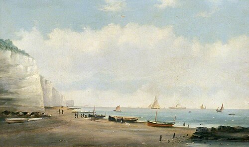 Beach Scene at Rottingdean, East Sussex, 1880, George Mears