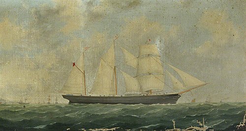 The barquentine Emily Smeed, 1884, George Mears