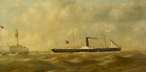 The paddle steamer Prince of Wales, 1878, George Mears