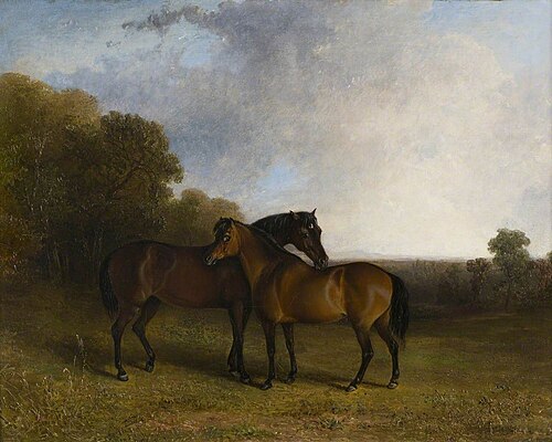 Two Hunters in a Landscape, , Edward Robert Smythe