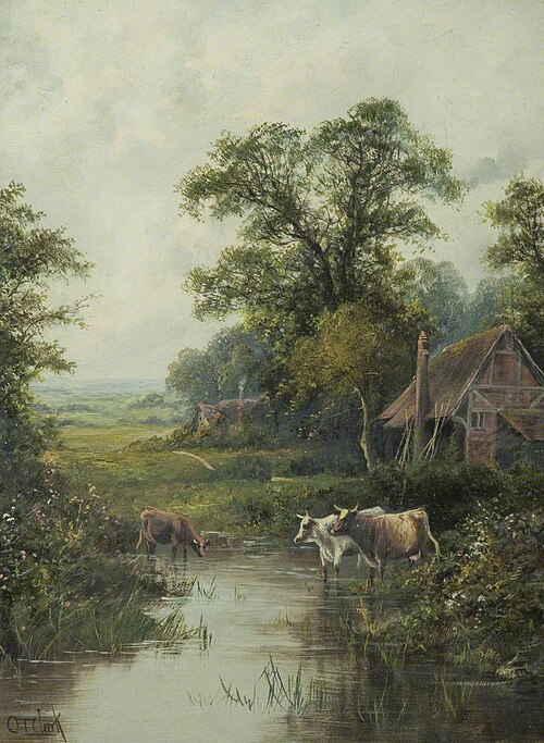 Landscape with Cows, 1900, Octavius Clark
