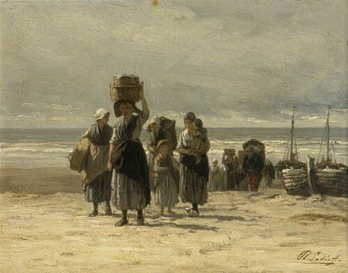 Arrival of Fishing Smacks, 1875, Philip Sadée