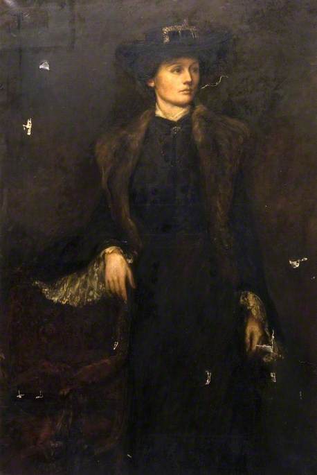Portrait of a Woman in a Fur Coat, , Herbert Gribble