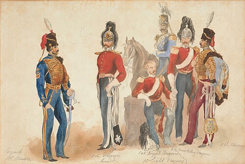 English Dragoons and Hussars, , Arthur Claude Cooke