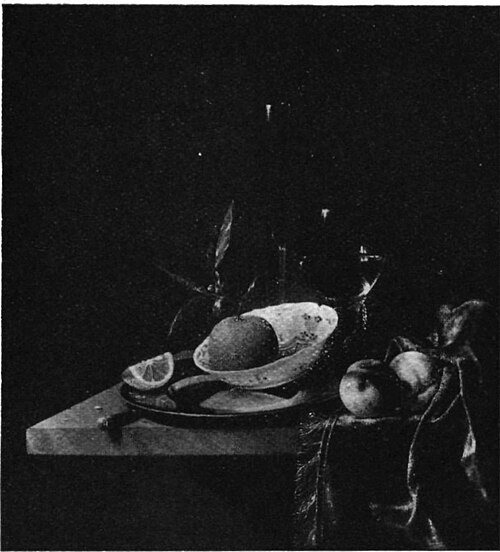 Still life with an orange in a Wan-Li kraak porcelain bowl, 1670, Pieter Janssens Elinga