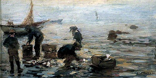 Coast Scene with Fishermen, , Frederick William Jackson