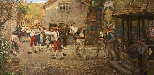 Rushbearing at Middleton, Rochdale, Lancashire, 1909, Frederick William Jackson