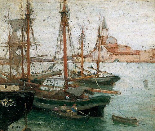 Ships in Venice, 1893, Frederick William Jackson