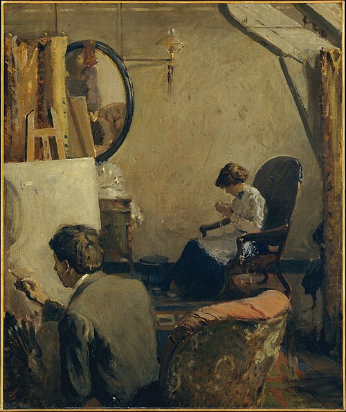 Louis Kronberg in His Studio in Copley Hall, 1913, Arthur Clifton Goodwin