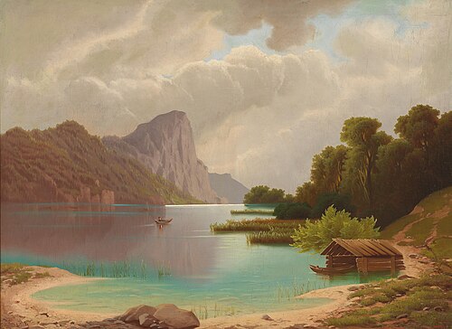 View of the Mondsee, 1902, Anton Pick