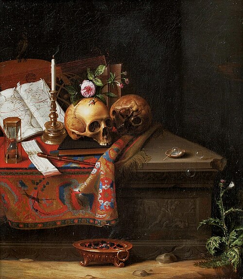 Nature morte moralisée., 1709, Philipp Sauerland