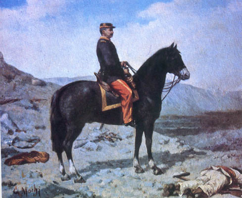 Porträt zu Pferde von General Baquedano, 1850, Giovanni Mochi