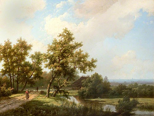 View of a Path with a Hut by a Stream, 1854, Warner Gijselman