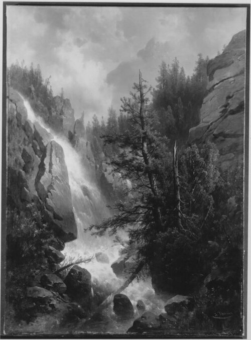 Wasserfall in einer Gebirgsschlucht, , Joseph Thoma