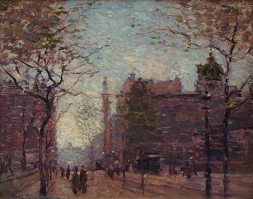 Columbus Circle, , Paul Cornoyer