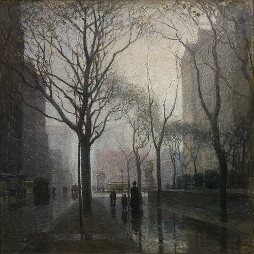 The Plaza after the Rain, 1908, Paul Cornoyer