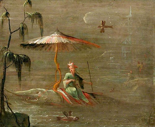 A Chinese Dignitary Riding a Fish, 1696, Robert Robinson