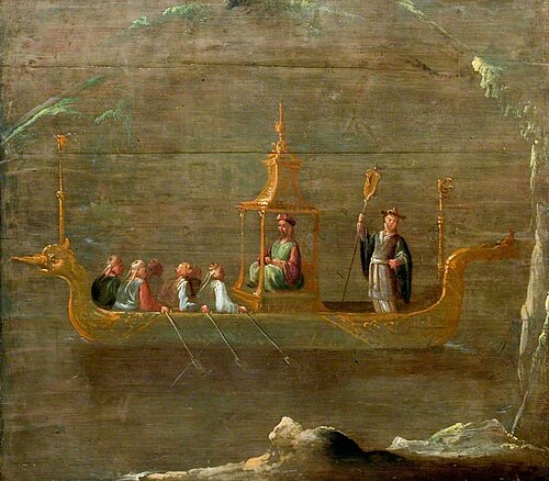 A Chinese Dignitary in a Boat, 1696, Robert Robinson