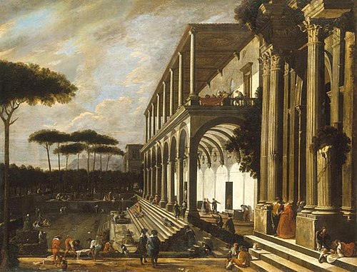 Fête dans la villa de Poggioreale, 1650, Niccolò Codazzi