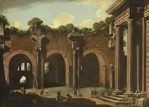 The Basilica of Constantine with a Doric Colonnade, 1687, Niccolò Codazzi