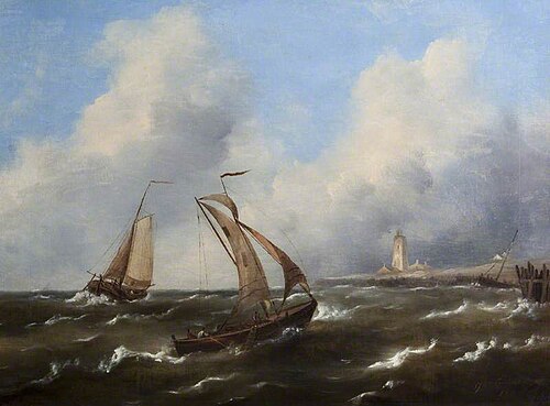 Fishing Vessels off the Coast, 1848, Henry Hetherington Emmerson