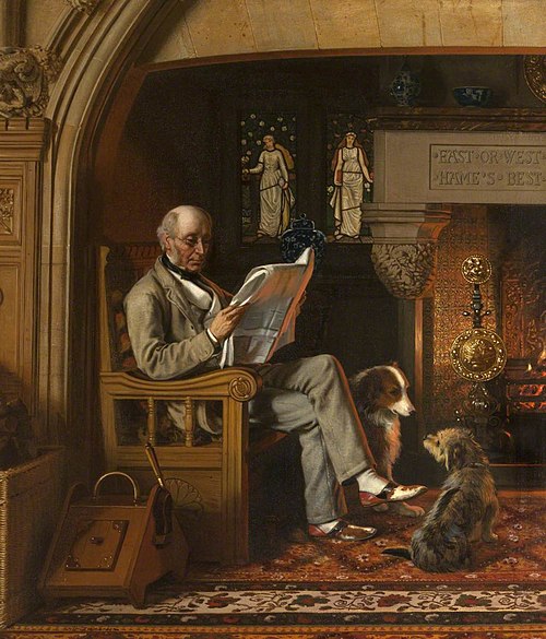Sir William George Armstrong, 1st Baron Armstrong of Cragside (1810-1900), in the Inglenook at Crags, 1880, Henry Hetherington Emmerson