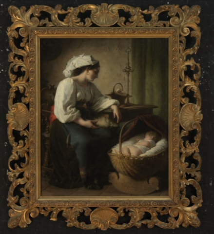 Mère et enfant, 1861, Giuseppe Mazzolini