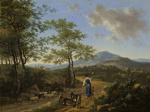 Italian landscape with herders, 1650, Willem de Heusch