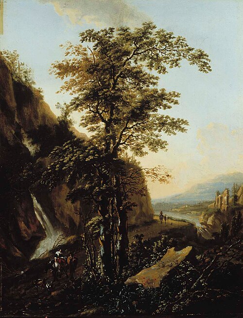 A mountainous landscape, , Willem de Heusch