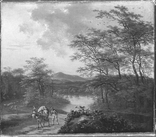 Landschaft bei Sonnenuntergang, 1674, Willem de Heusch
