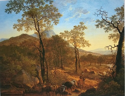 Italianate Landscape with Cowherd, 1623, Willem de Heusch