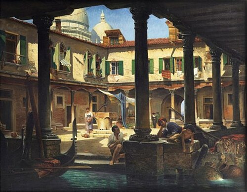 Courtyard of San Gregorio, 1910, Antonietta Brandeis