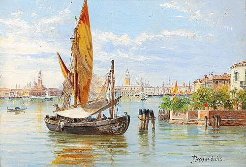 Fishing boat, Venice, 1910, Antonietta Brandeis