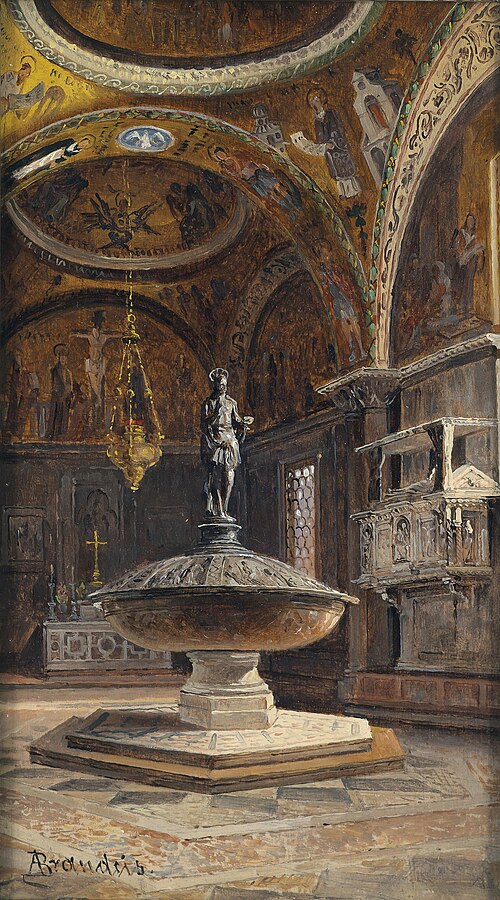l battistero di S. Marco Venezia, 1910, Antonietta Brandeis