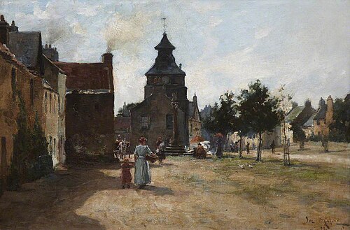 Town Hall and Marketgate, Crail, 1894, Joseph Milne
