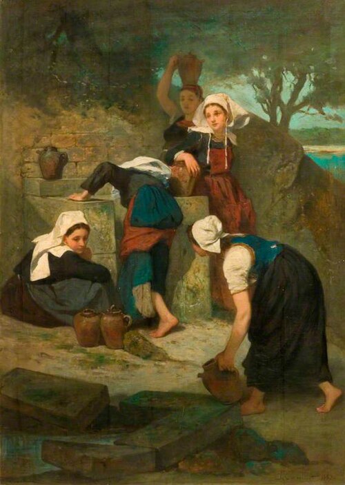 Girls at a Well, 1867, Jules Cornilliet