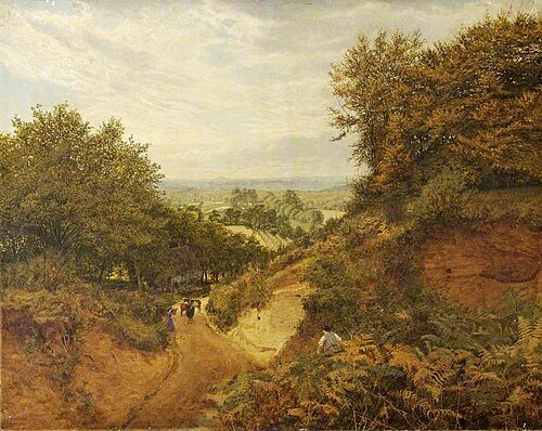 View from Leith Hill, Dorking, Surrey, 1863, Frank Walton