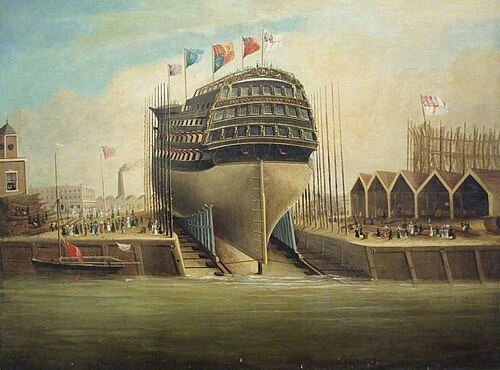 Launching of the 'Royal George', , Frederick Tudgay