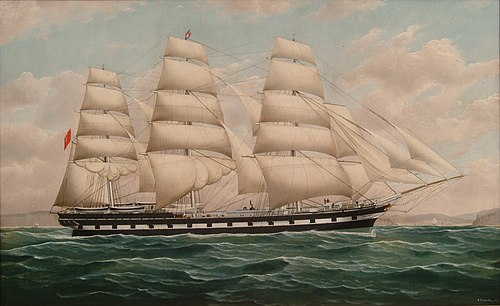 Wool Clipper Ship Parramatta, 1879, Frederick Tudgay