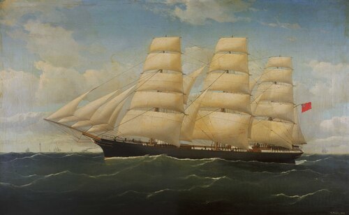 The ship Barossa, 1874, Frederick Tudgay