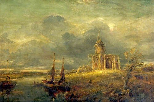 The Parting Gleam: Old St Benet's Abbey, Norfolk, 1873, William Joseph J. C. Bond